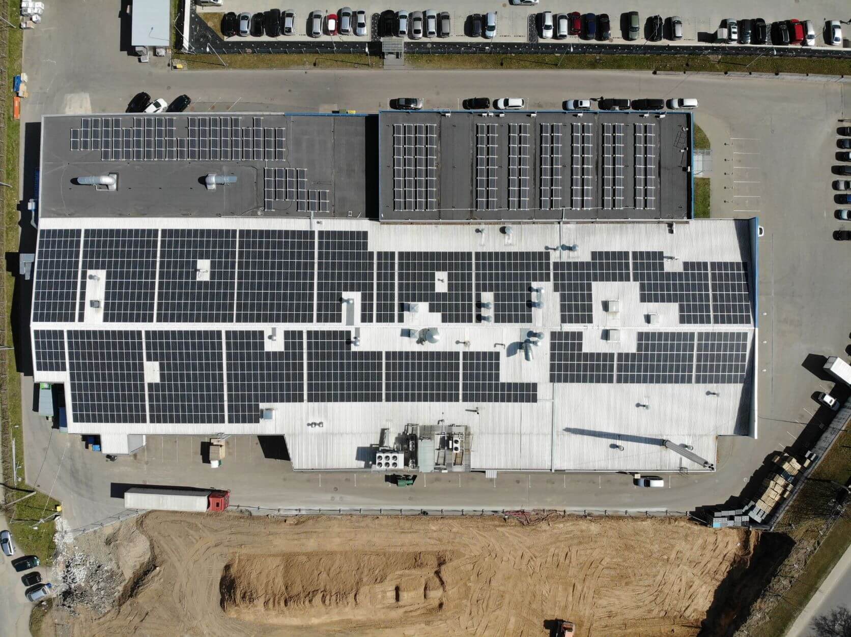 solar plant from above